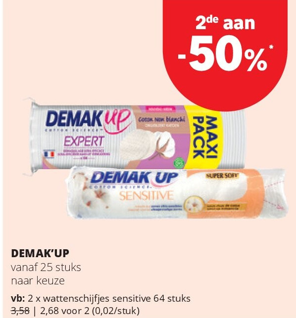 DEMAK’UP vanaf 25 stuks
