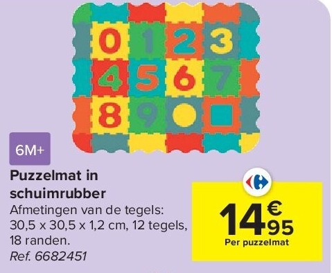Puzzelmat in schuimrubber
