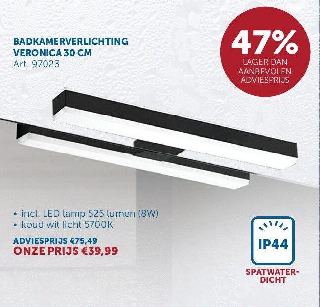BADKAMER VERLICHTING VERONICA 30 CM
