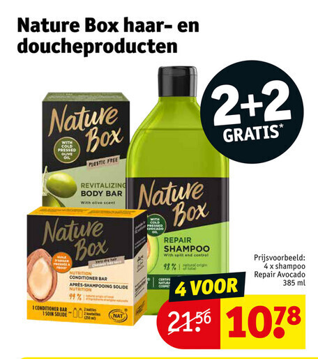 Nature Box haar- en doucheproducten