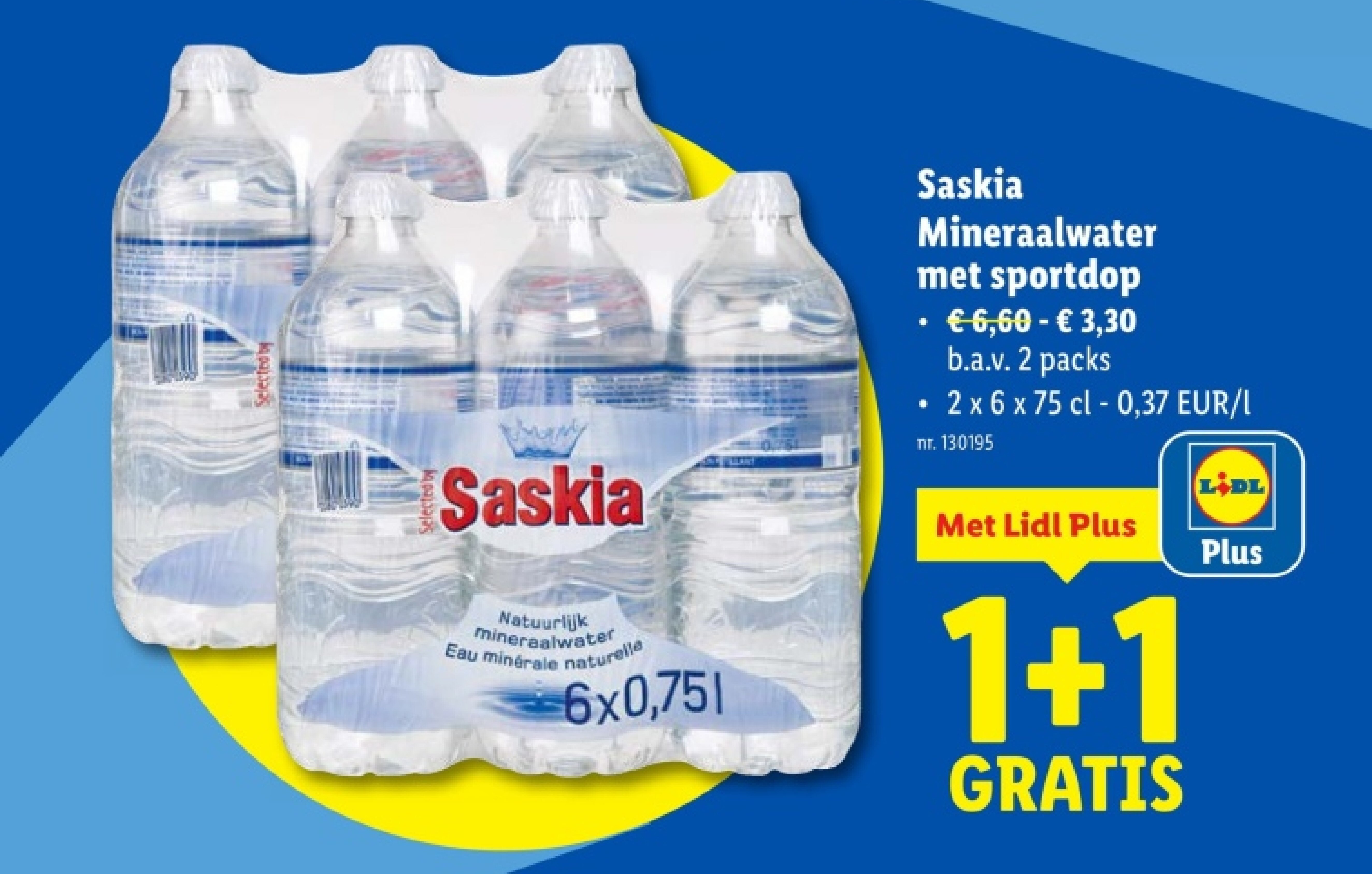 Mineraalwater met sportdop