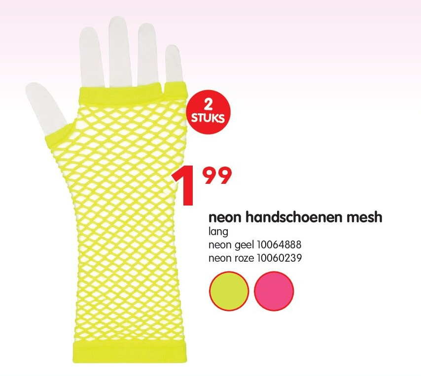 neon handschoenen mesh