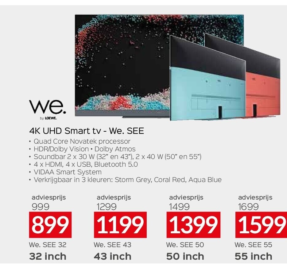 We 4K UHD Smart tv - SEE32 inch