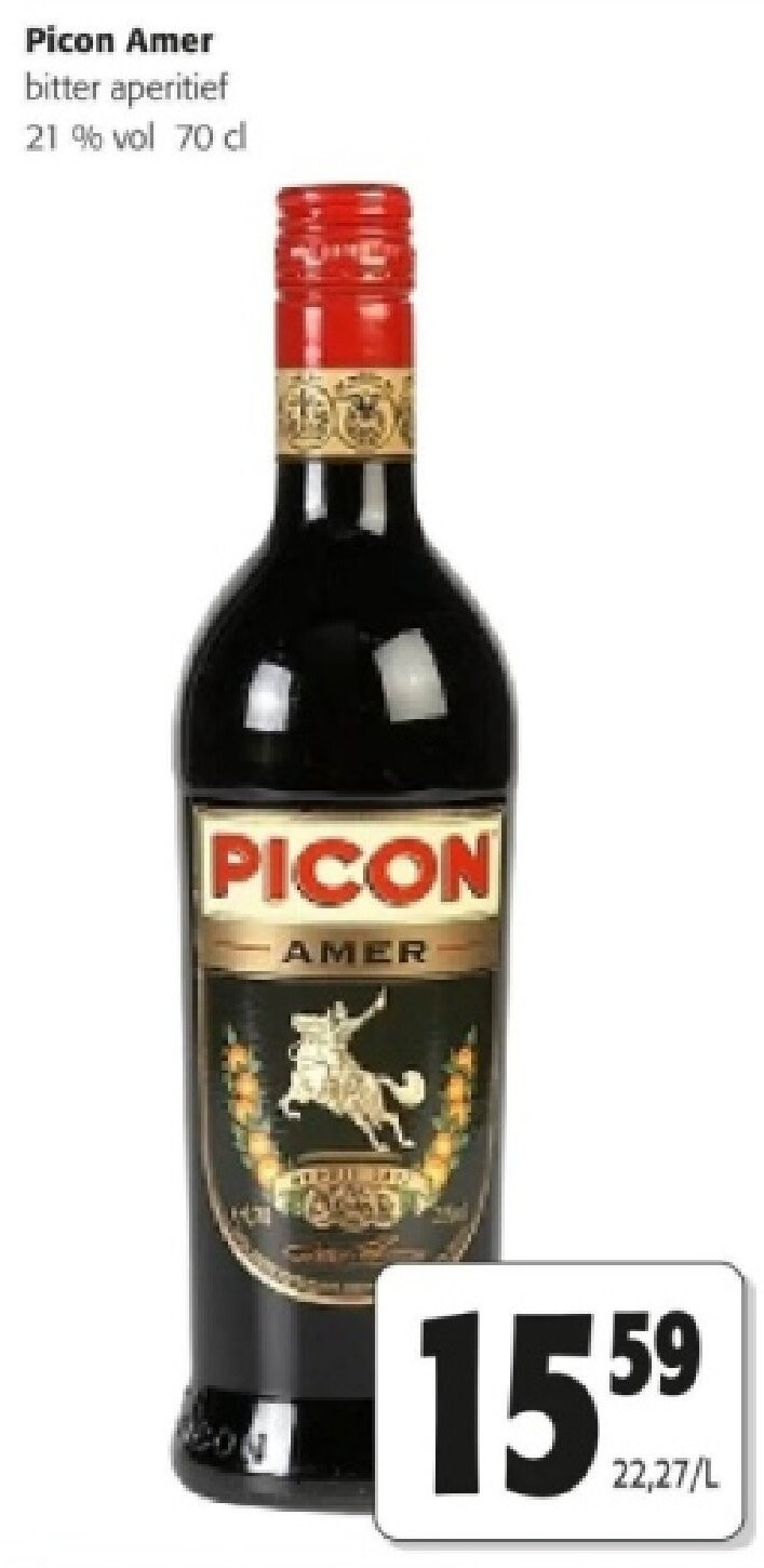 Picon Amer bitter aperitief 21 % vol 70 cl