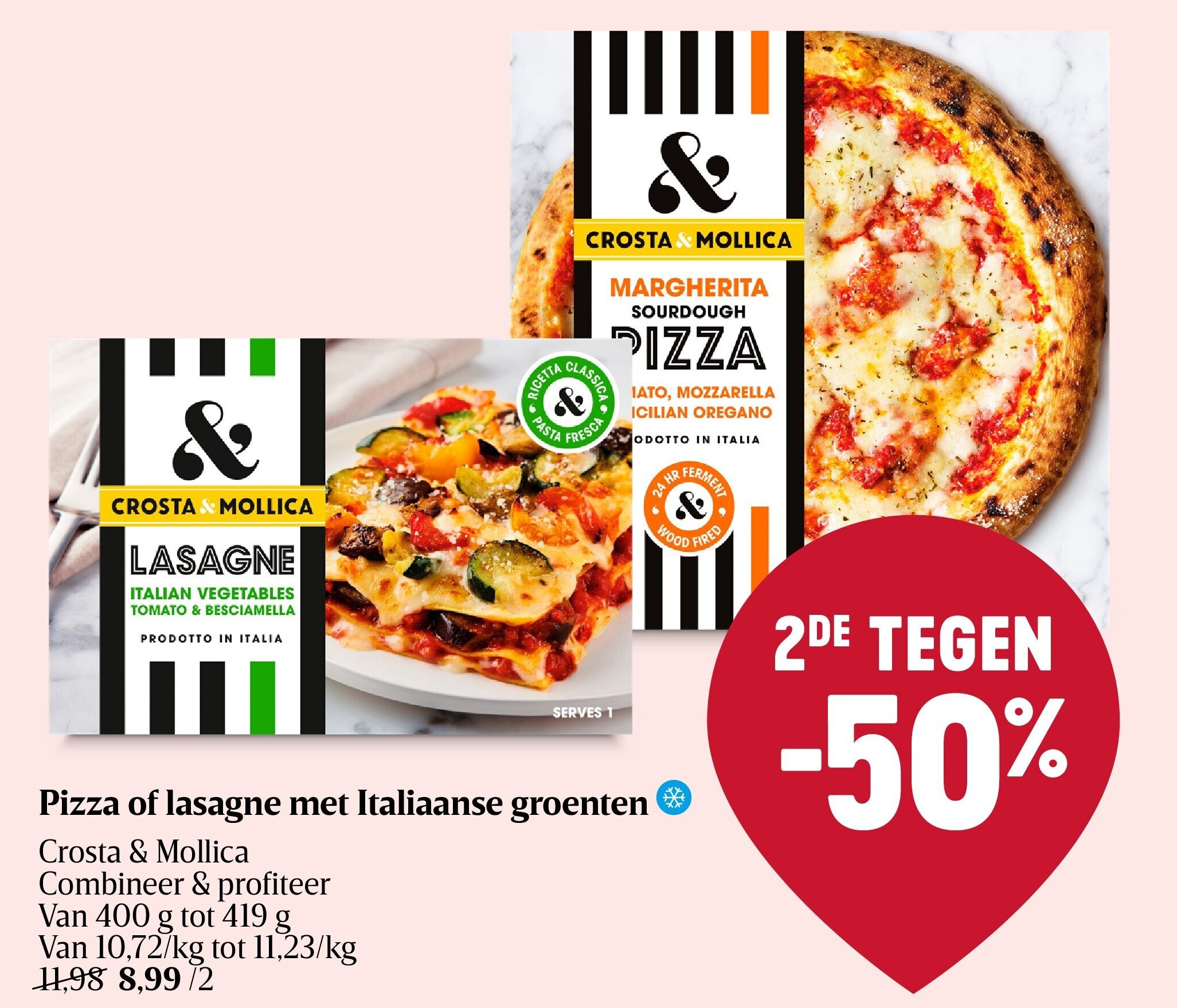 Pizza of lasagne met Italiaanse groenten