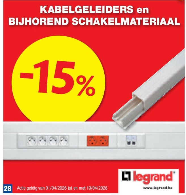 KABELGELEIDERS en BIJHOREND SCHAKELMATERIAAL