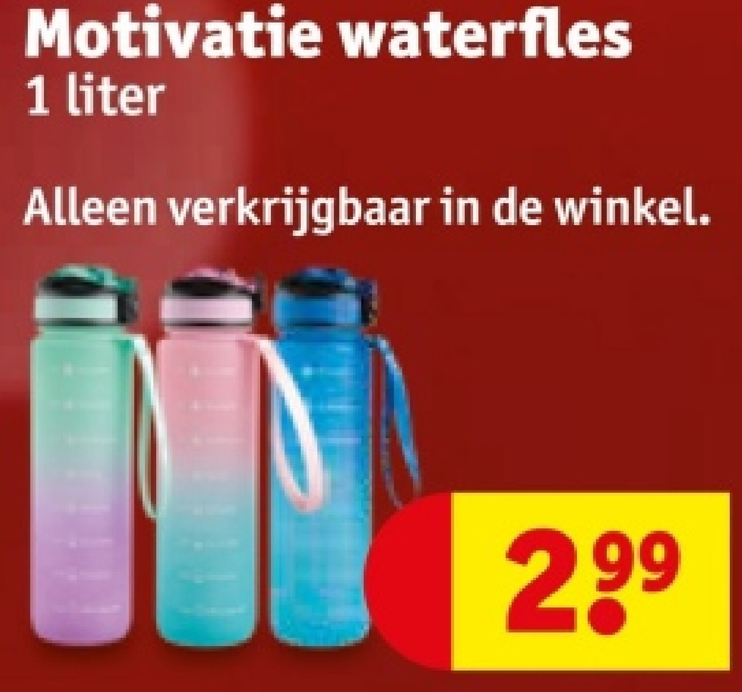 Motivatie waterfles