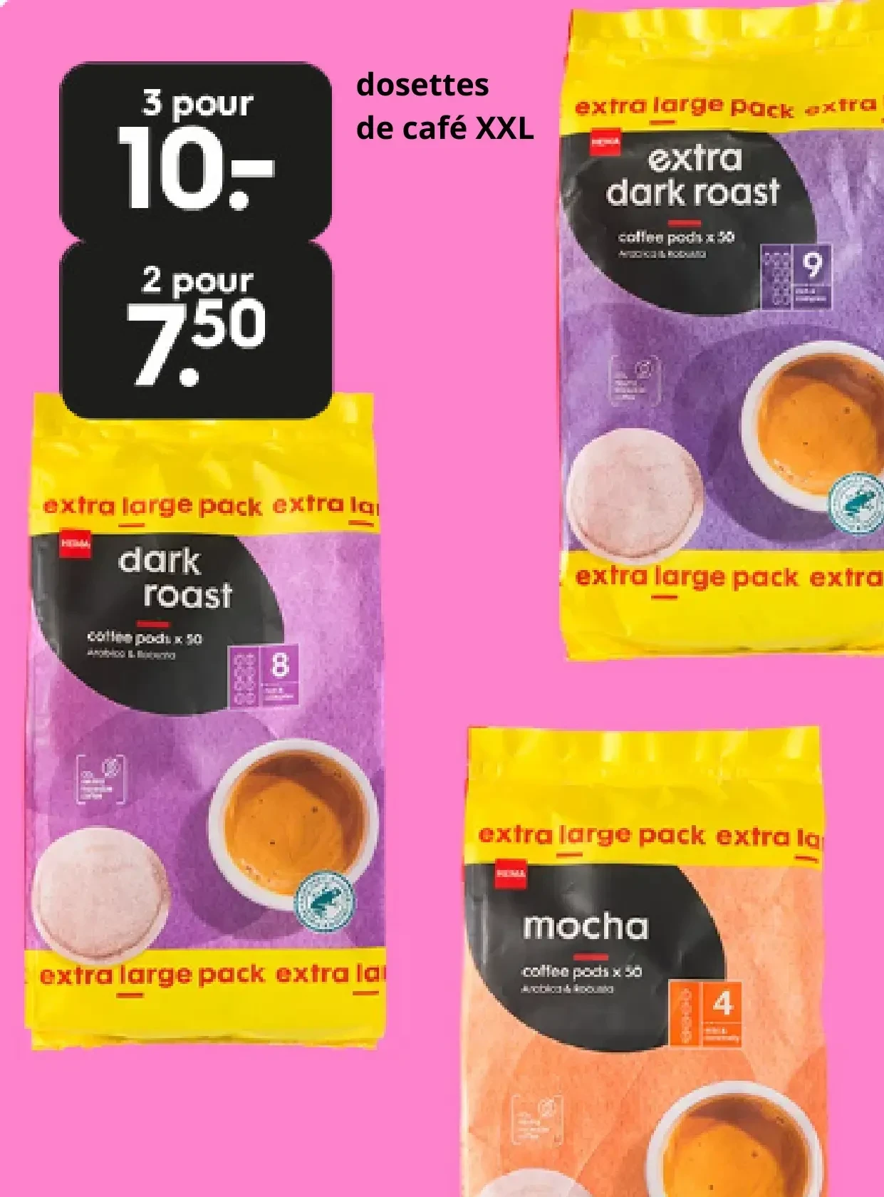 dosettes de café XXL