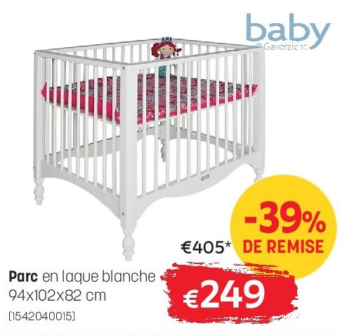 Parc en laque blanche