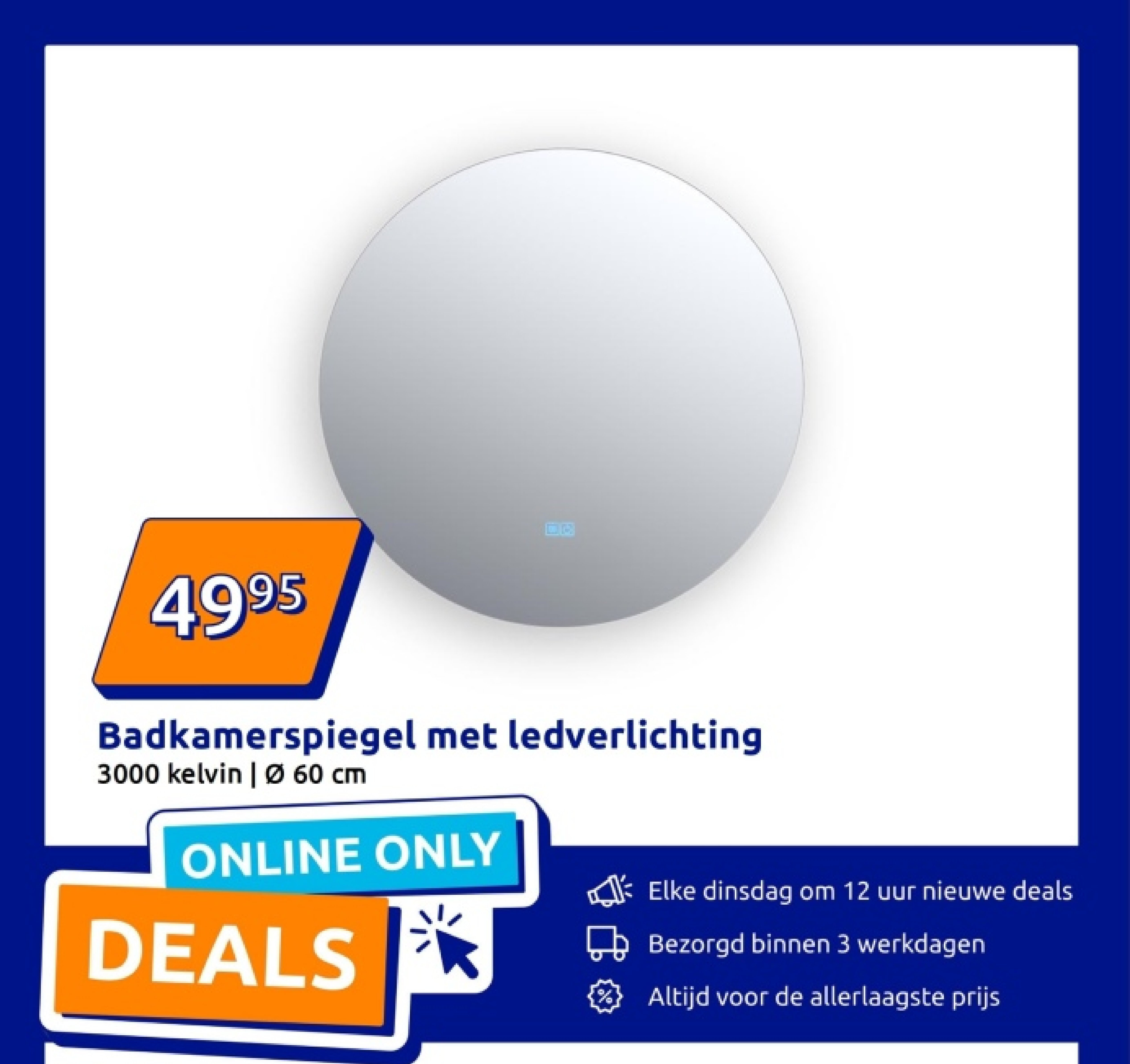 Badkamerspiegel met ledverlichting