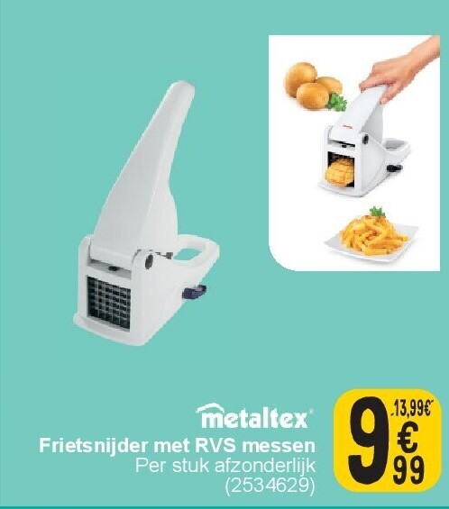 Frietsnijder met RVS messen