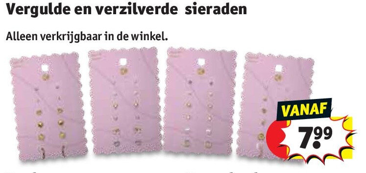 Vergulde en verzilverde sieraden