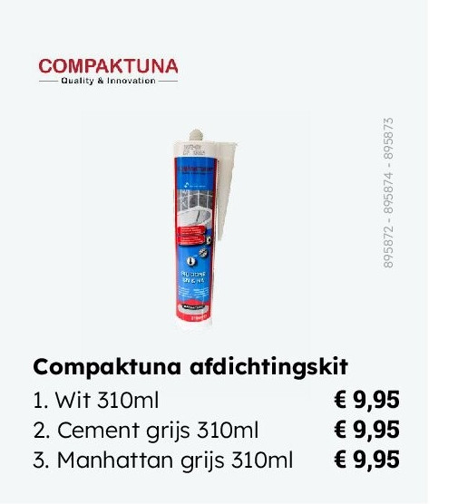 Compaktuna afdichtingskit