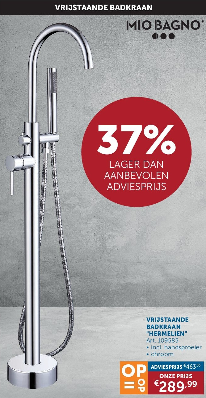 VRIJSTAANDE BADKRAAN "HERMELIEN"