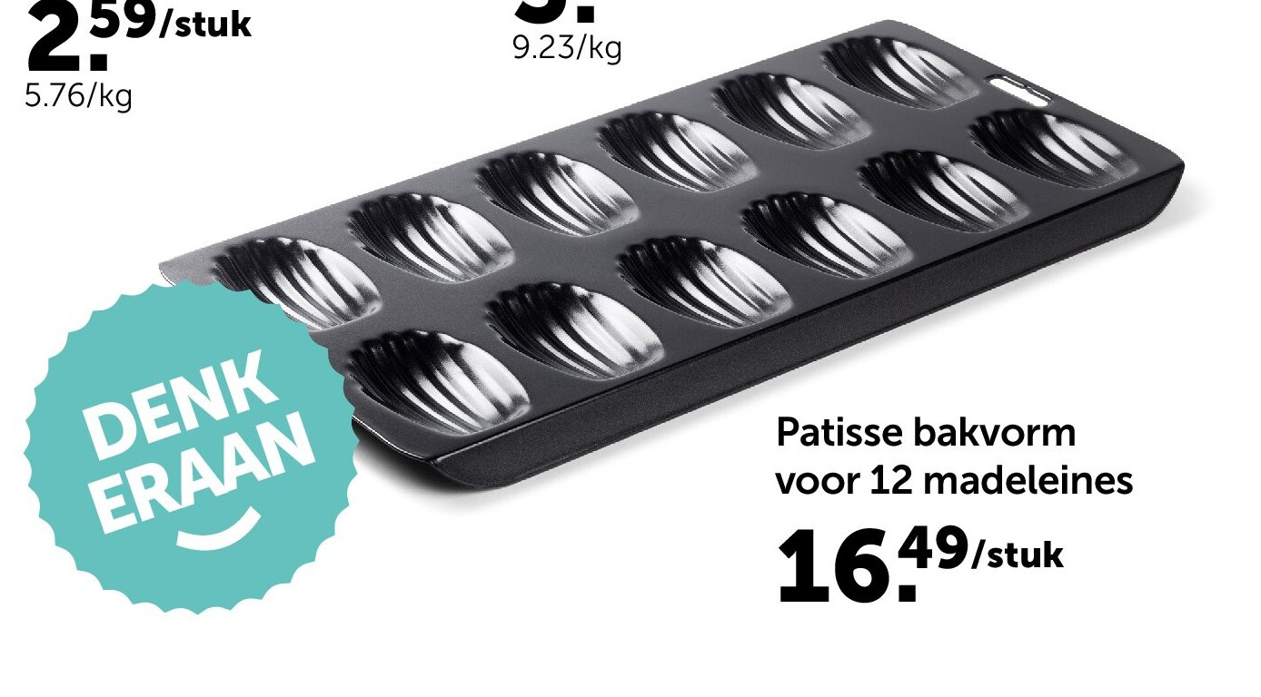 Patisse bakvorm voor 12 madeleines