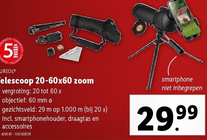 Telescoop 20-60x60 zoom