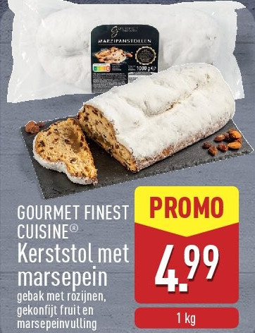 Kerststol met marsepein