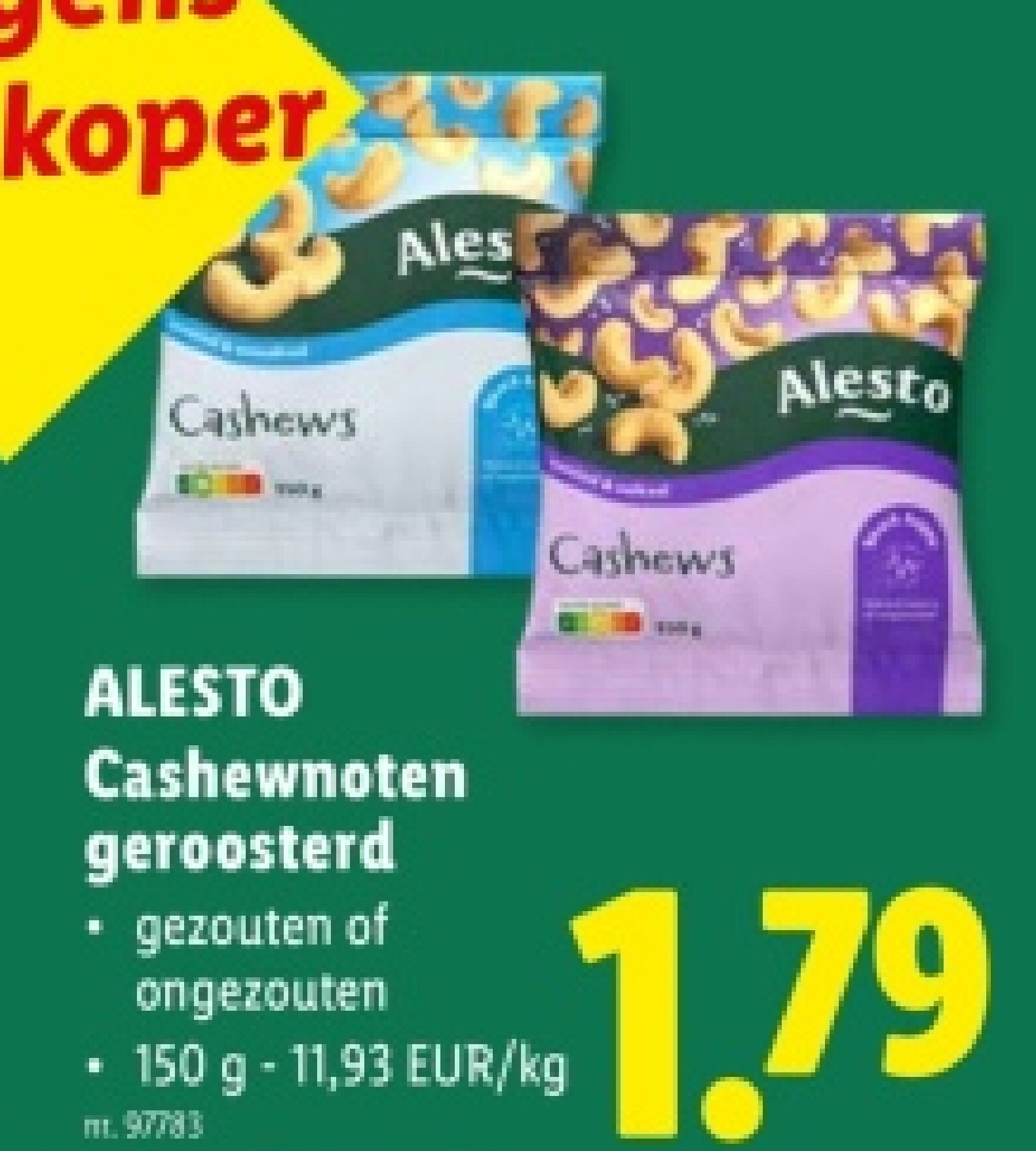Cashewnoten geroosterd