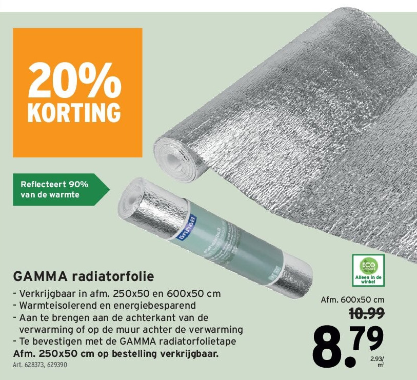 GAMMA radiatorfolie