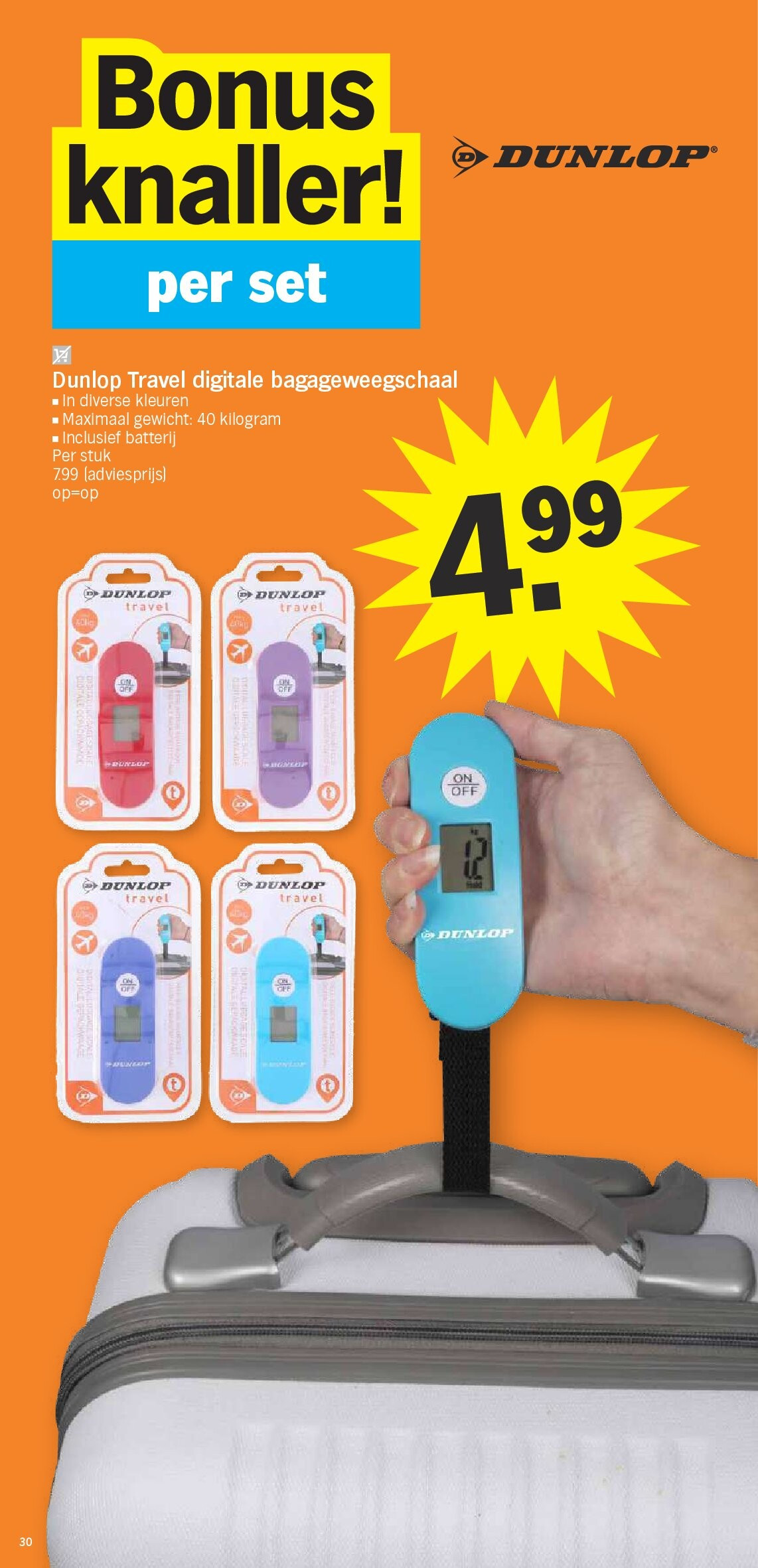 Dunlop Travel digitale bagageweegschaal