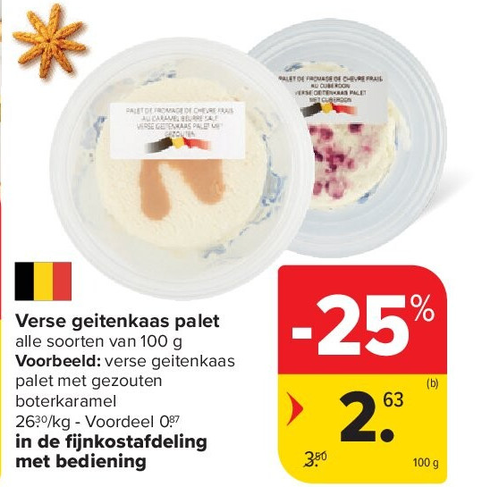 Verse geitenkaas palet