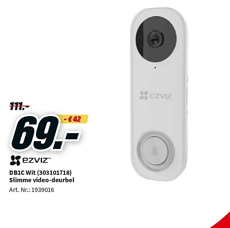 DB1C Wit (303101718) Slimme video-deurbel