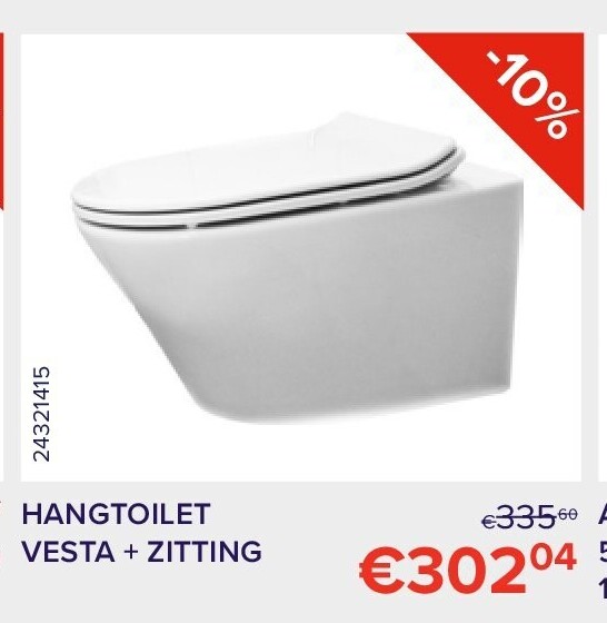 HANGTOILET VESTA + ZITTING