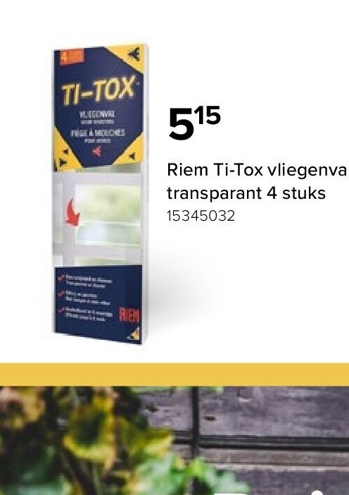 Riem Ti-Tox vliegenval transparant 4 stuks