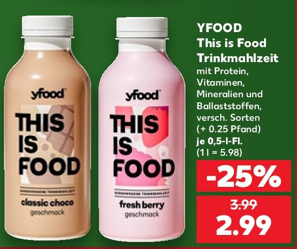 YFOOD This is Food Trinkmahlzeit