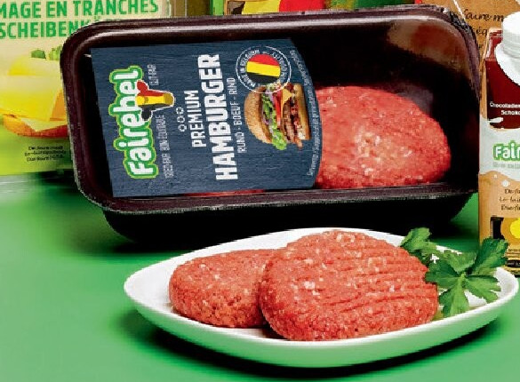 Ambachtelijke hamburger of rundssteak extra Fairebel