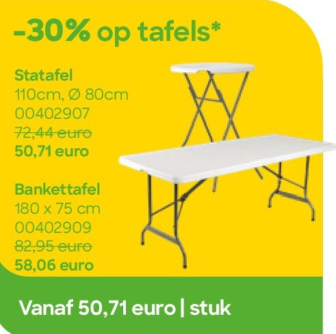 Statafel 110cm, Ø 80cm