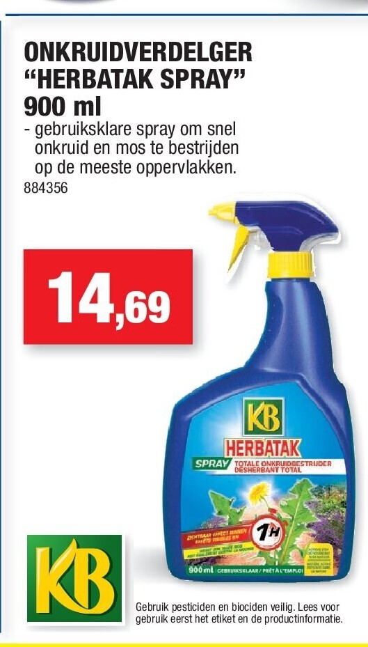 ONKRUIDVERDELGER “HERBATAK SPRAY” 900 ml