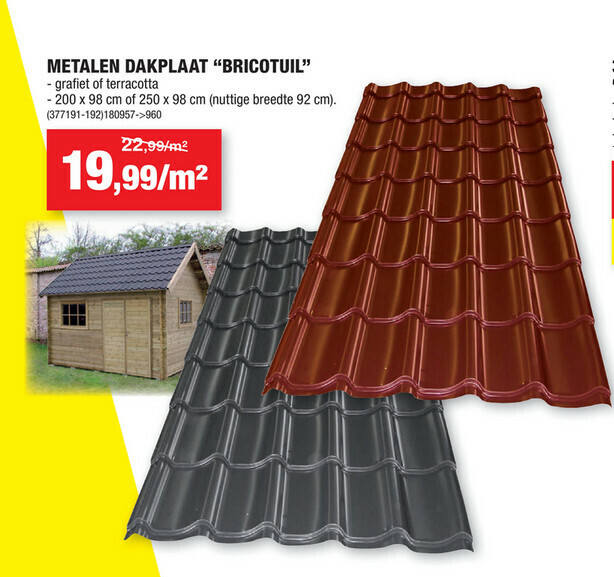METALEN DAKPLAAT "BRICOTUIL"