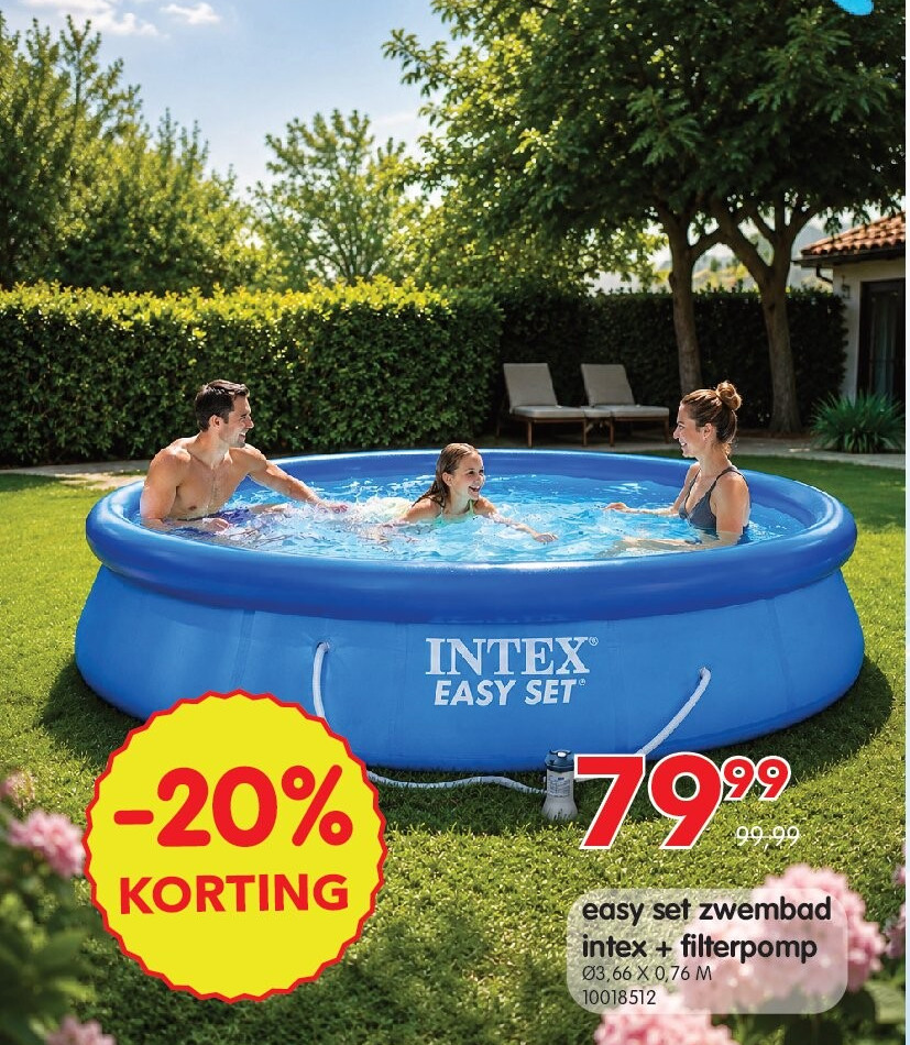 easy set zwembad intex + filterpomp