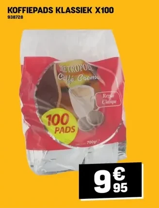 KOFFIEPADS KLASSIEK X100