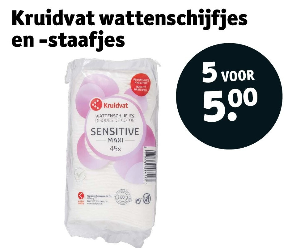 Kruidvat wattenschijfjes en -staafjes