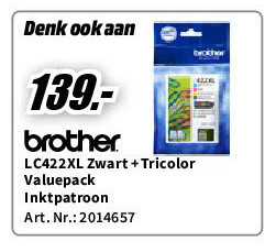 LC422XL Zwart + Tricolor Valuepack Inktpatroon