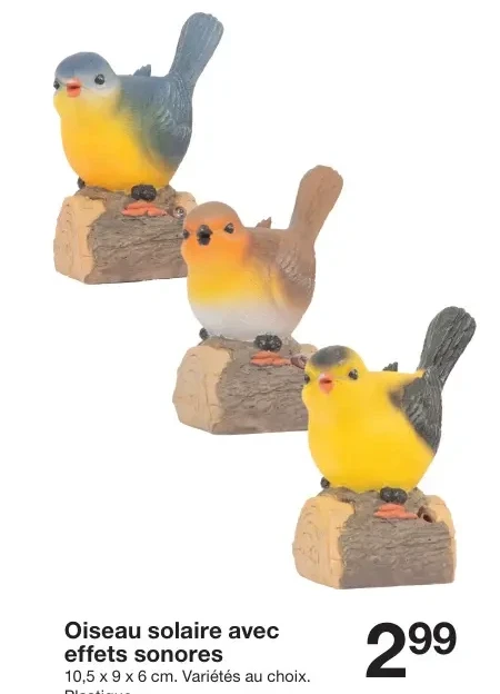 Oiseau solaire avec effets sonores