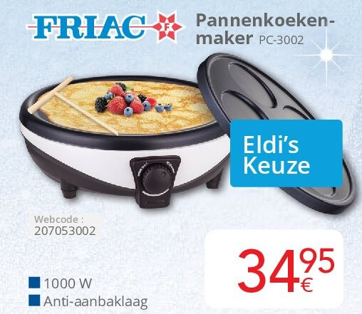Friac Pannenkoekenmaker PC-3002