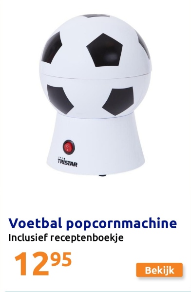 Voetbal popcornmachine