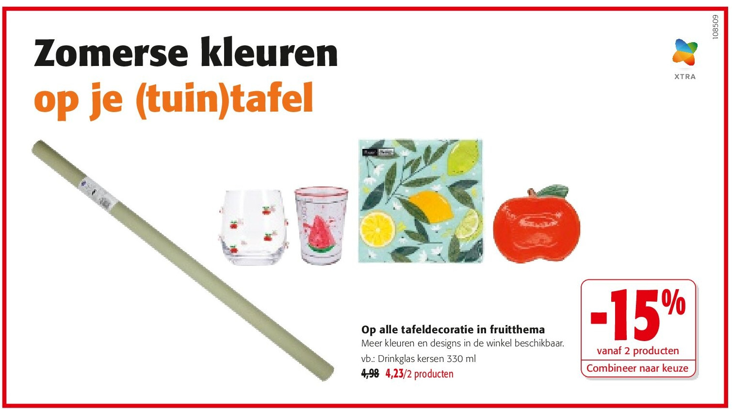 Op alle tafeldecoratie in fruitthema Drinkglas kersen 330 ml