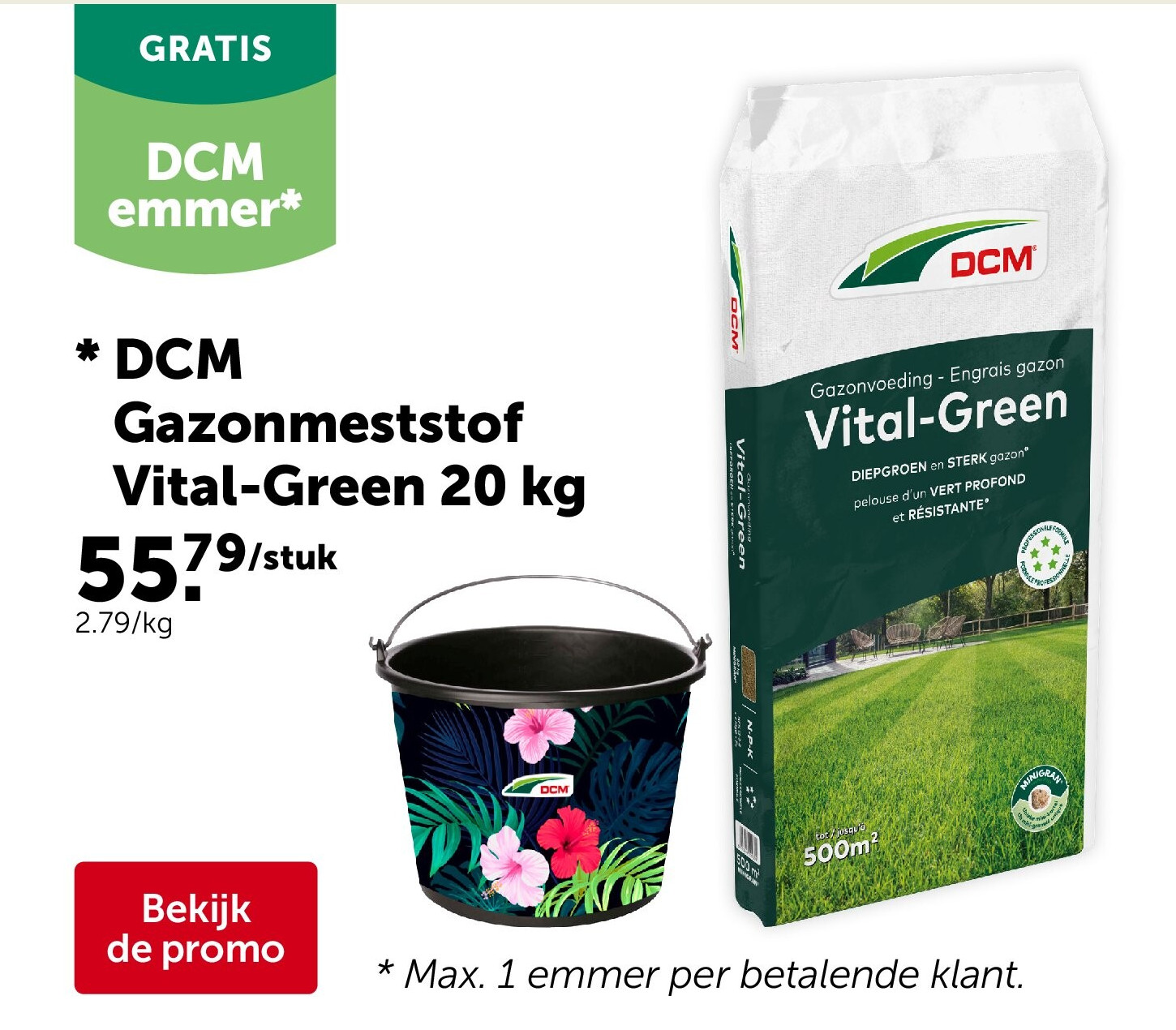DCM Gazonmeststof Vital-Green 20 kg