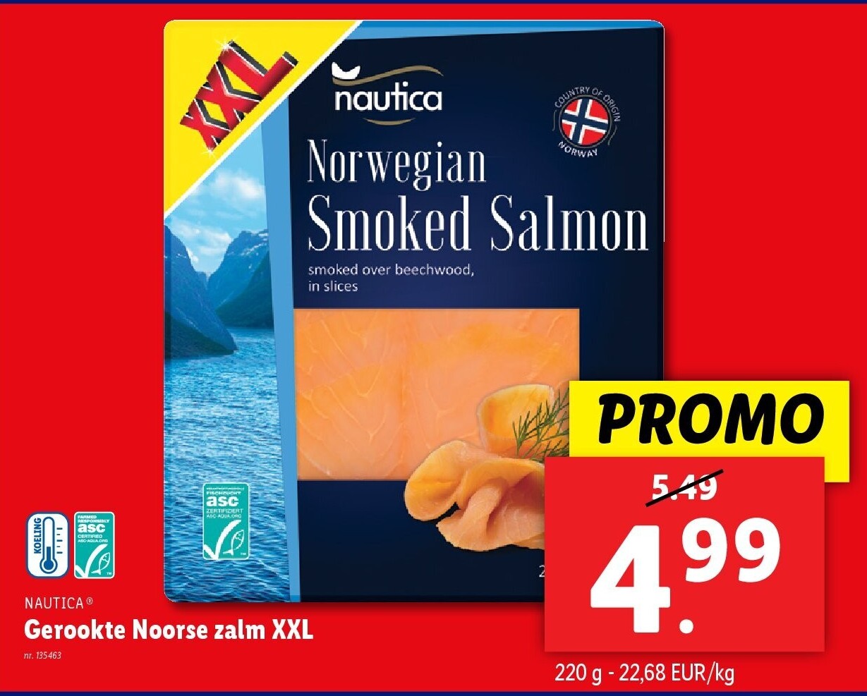 Gerookte Noorse zalm XXL