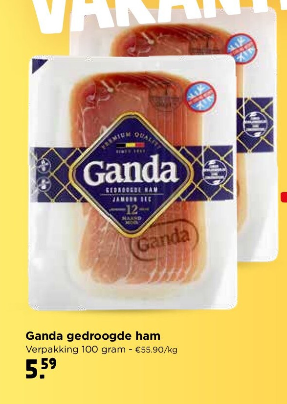 Ganda gedroogde ham