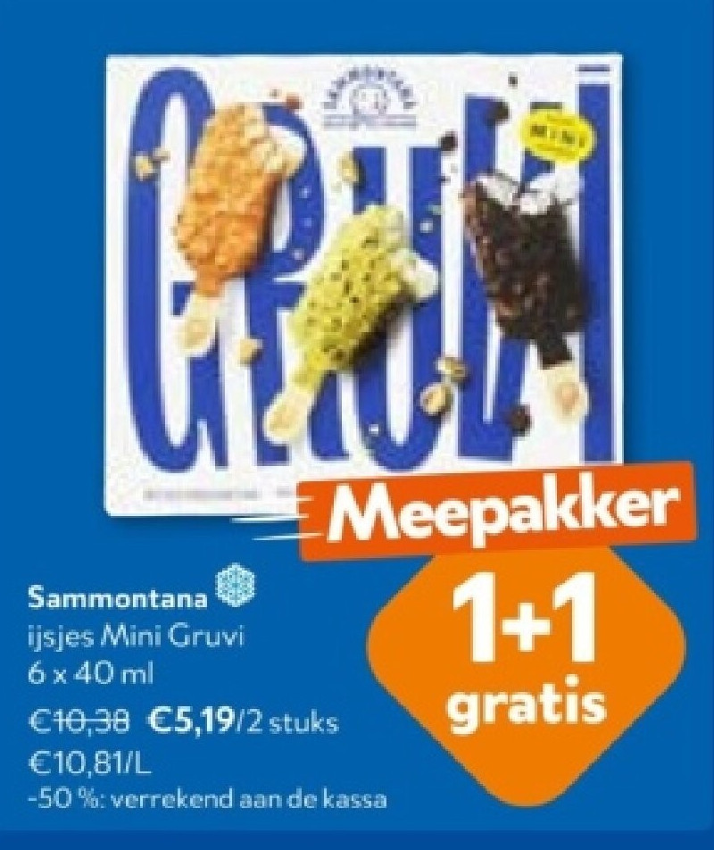 Sammontana ijsjes Mini Gruvi 6 x 40 ml