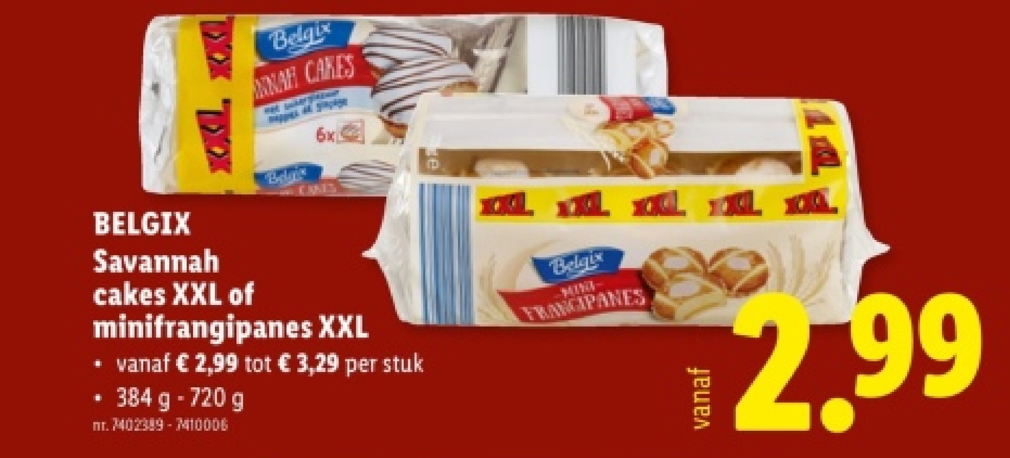 Savannah cakes XXL of minifrangipanes XXL