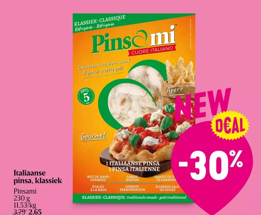 Italiaanse pinsa, klassiek Pinsami 230 g