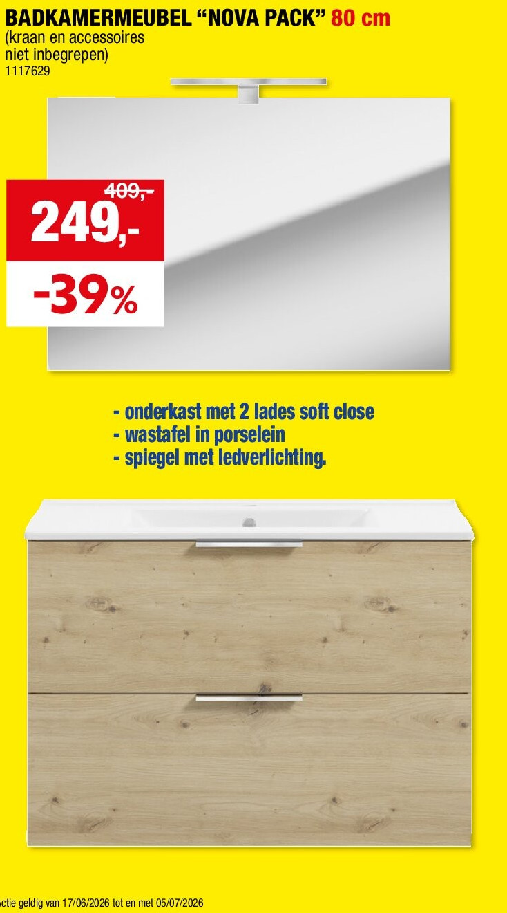 BADKAMERMEUBEL “NOVA PACK” 80 cm