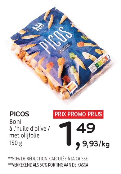 PICOS Boni à l’huile d’olive / met olijfolie 150 g