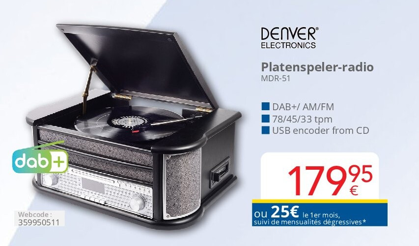 Platenspeler-radio MDR-51